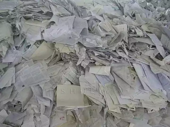 resíduos de papel